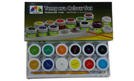 Couleurs acryliques primaires métalliques de peinture, colorants de couleur de peinture d'ensemble de couleurs de Tempera