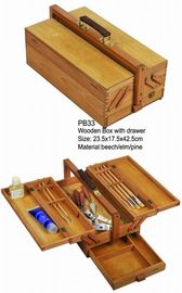Boîte de rangement d'artiste de Commecial avec le tiroir, boîte de rangement en bois de métier pour des peintures